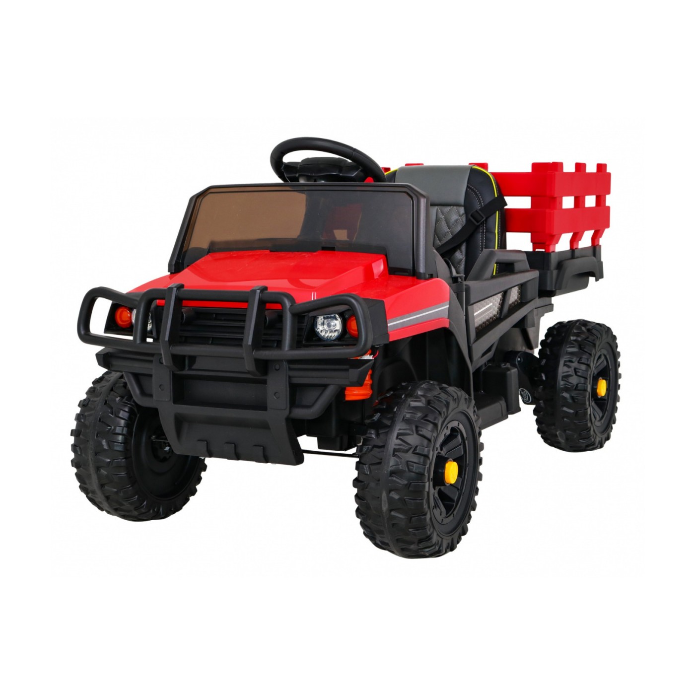 Autko Farmer Pick-up Děti Červený Dálkový Kufr EVA Lopata MP3 LED