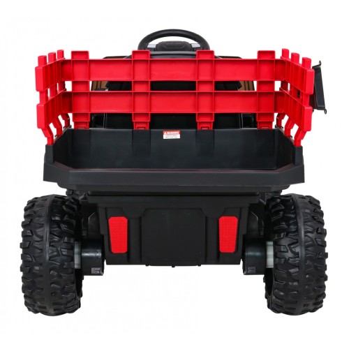 Autko Farmer Pick-up Děti Červený Dálkový Kufr EVA Lopata MP3 LED