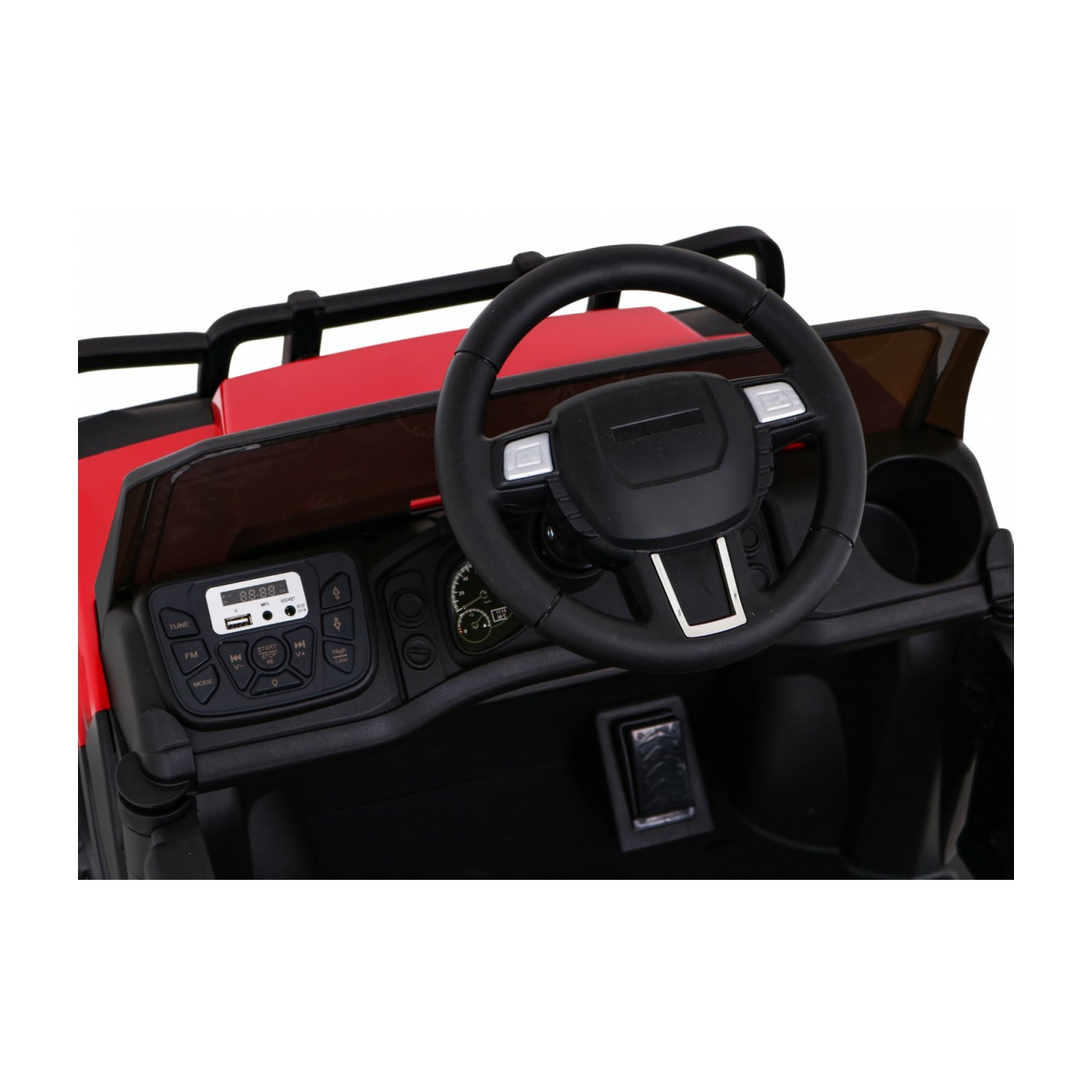 Autko Farmer Pick-up Děti Červený Dálkový Kufr EVA Lopata MP3 LED