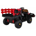 Autko Farmer Pick-up Děti Červený Dálkový Kufr EVA Lopata MP3 LED