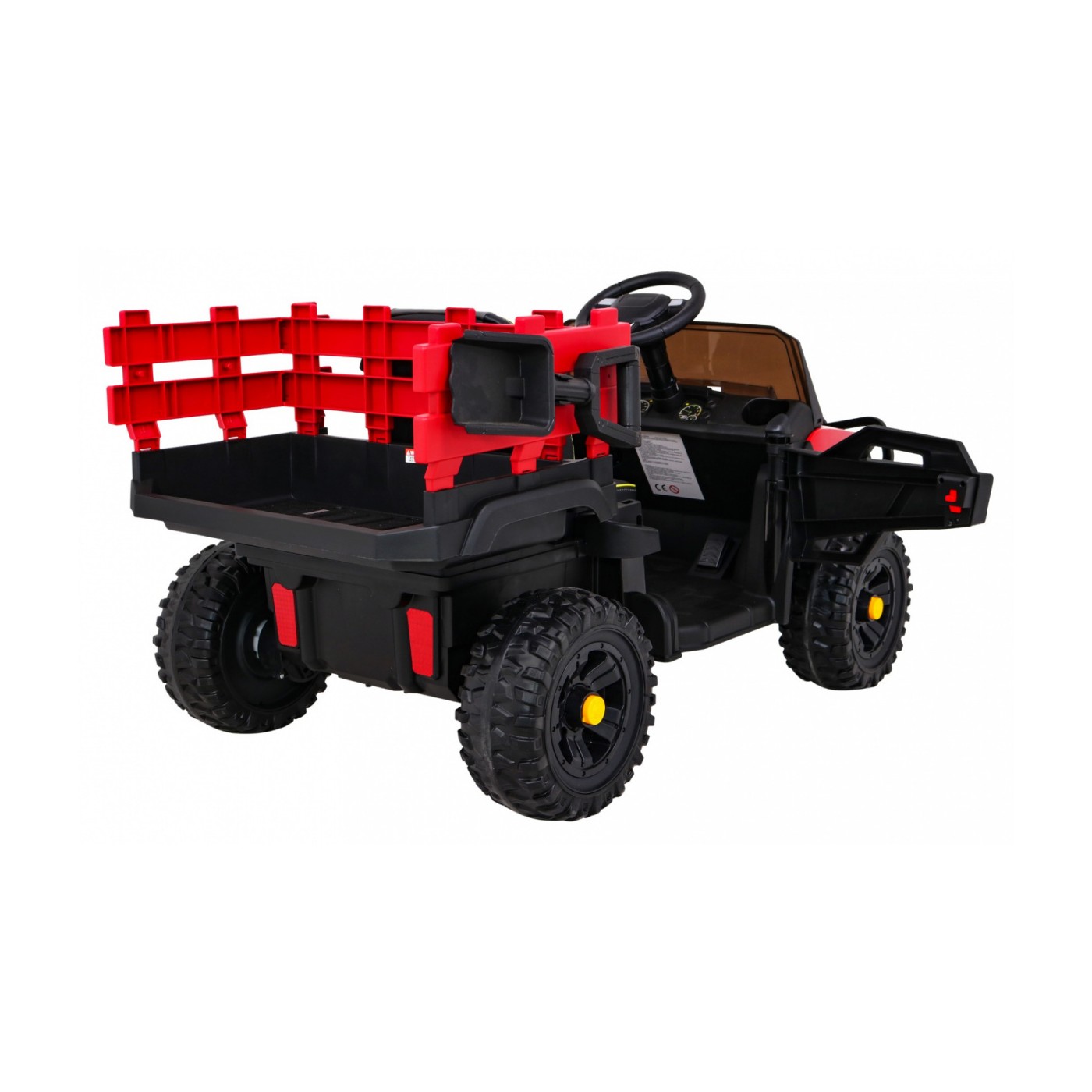 Autko Farmer Pick-up Děti Červený Dálkový Kufr EVA Lopata MP3 LED