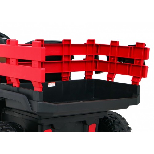 Autko Farmer Pick-up Děti Červený Dálkový Kufr EVA Lopata MP3 LED
