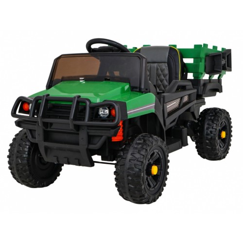 Autko Farmer Pick-up Děti Zelený Dálkový Kufr EVA Lopata MP3 LED