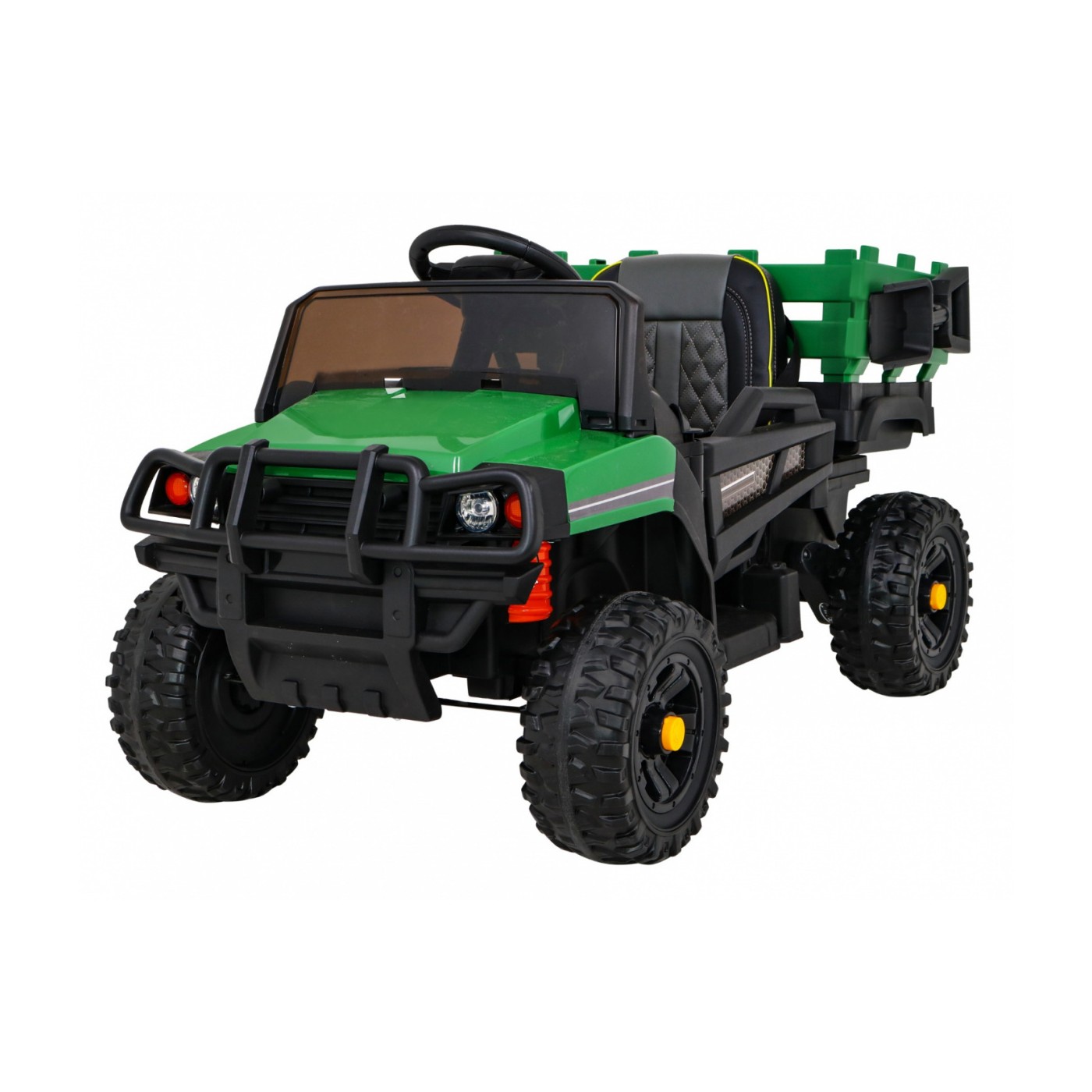 Autko Farmer Pick-up Děti Zelený Dálkový Kufr EVA Lopata MP3 LED