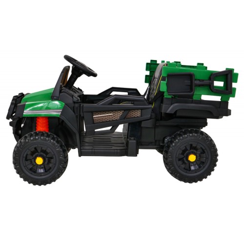 Autko Farmer Pick-up Děti Zelený Dálkový Kufr EVA Lopata MP3 LED