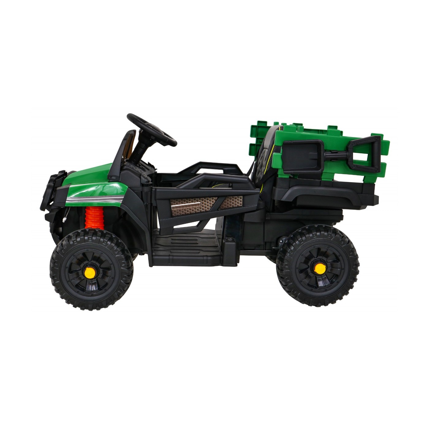 Autko Farmer Pick-up Děti Zelený Dálkový Kufr EVA Lopata MP3 LED