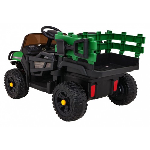 Autko Farmer Pick-up Děti Zelený Dálkový Kufr EVA Lopata MP3 LED