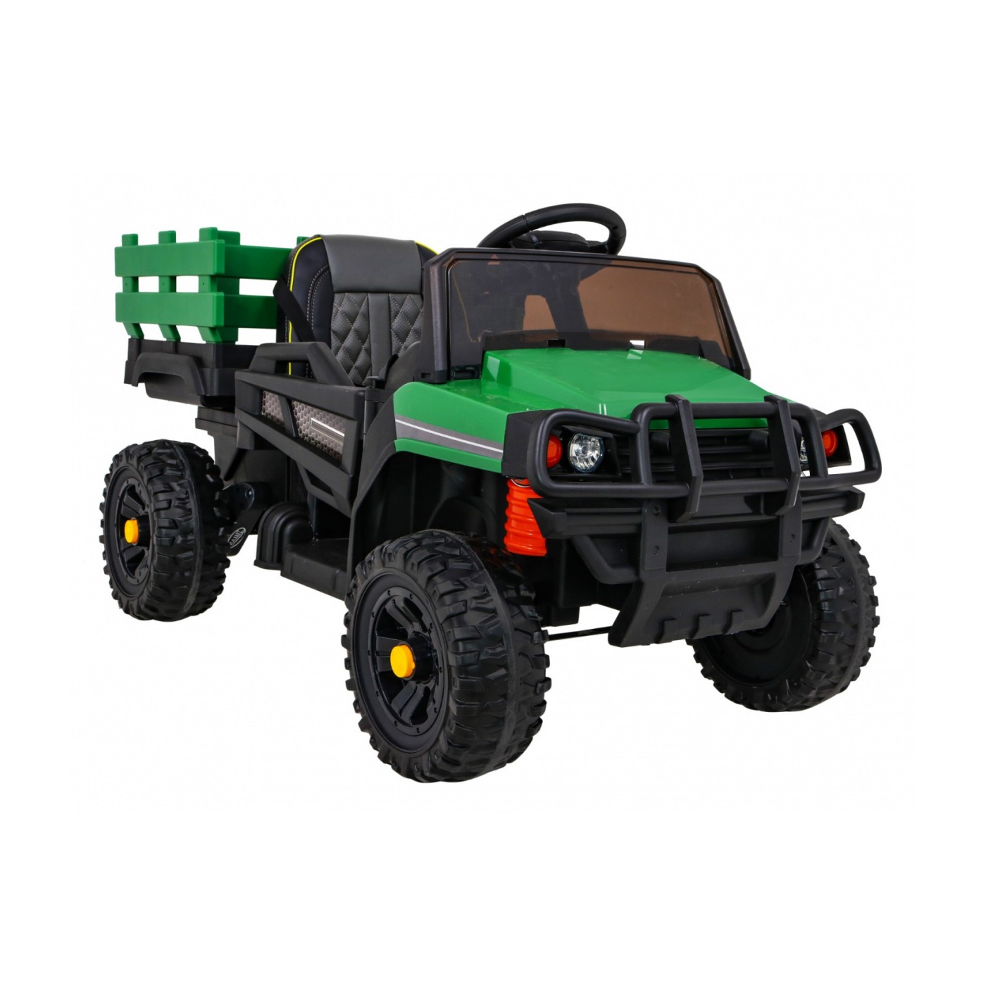 Autko Farmer Pick-up Děti Zelený Dálkový Kufr EVA Lopata MP3 LED