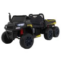 Autko Farmer Truck pro 2 děti černá + Naped 4x4 + dálkové ovládání + Kiper + Audio LED