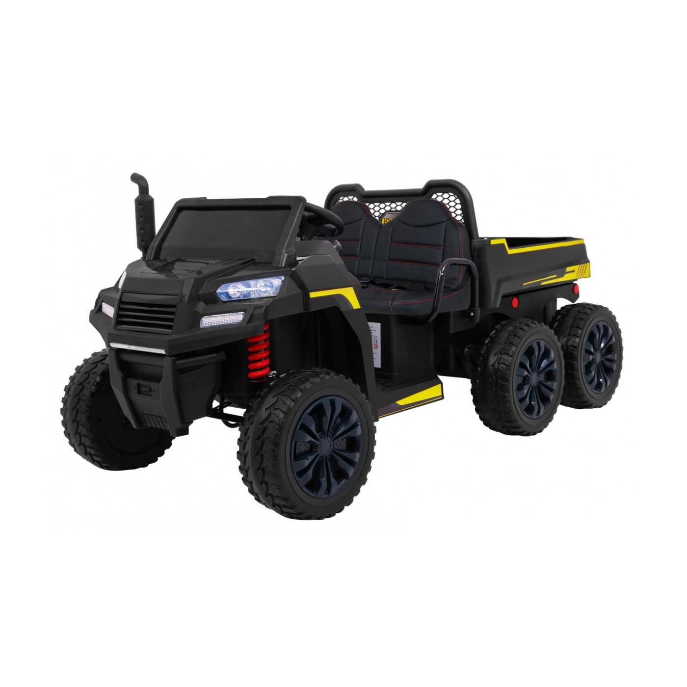 Autko Farmer Truck pro 2 děti černá + Naped 4x4 + dálkové ovládání + Kiper + Audio LED
