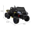 Autko Farmer Truck pro 2 děti černá + Naped 4x4 + dálkové ovládání + Kiper + Audio LED