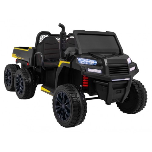 Autko Farmer Truck pro 2 děti černá + Naped 4x4 + dálkové ovládání + Kiper + Audio LED