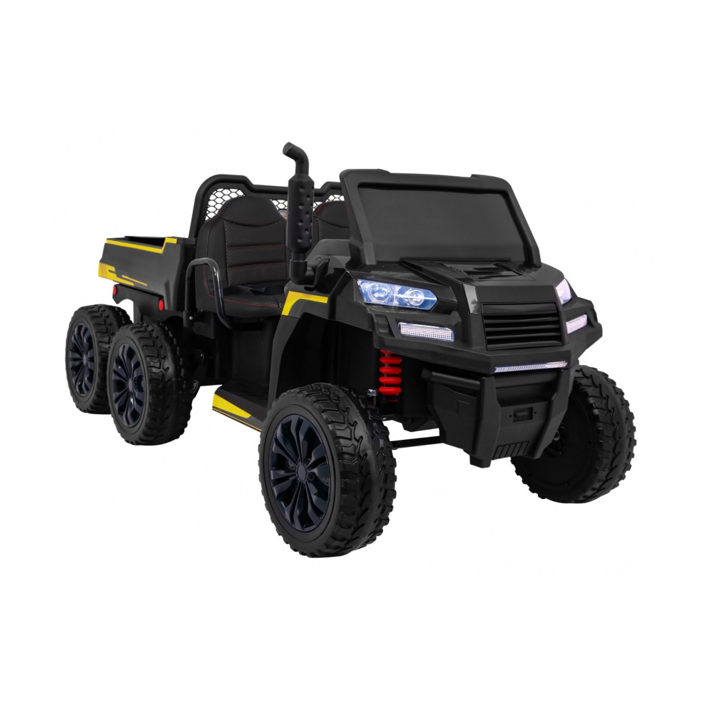 Autko Farmer Truck pro 2 děti černá + Naped 4x4 + dálkové ovládání + Kiper + Audio LED