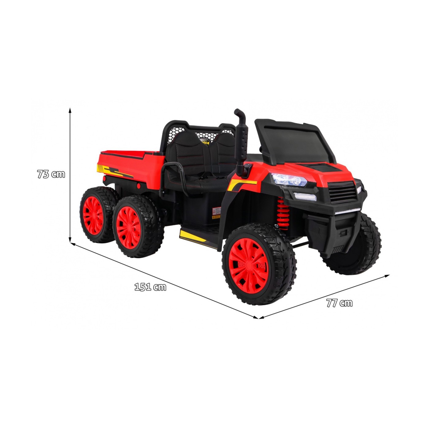 Autko Farmer Truck pro 2 děti červená + Naped 4x4 + dálkové ovládání + Kiper + Audio LED