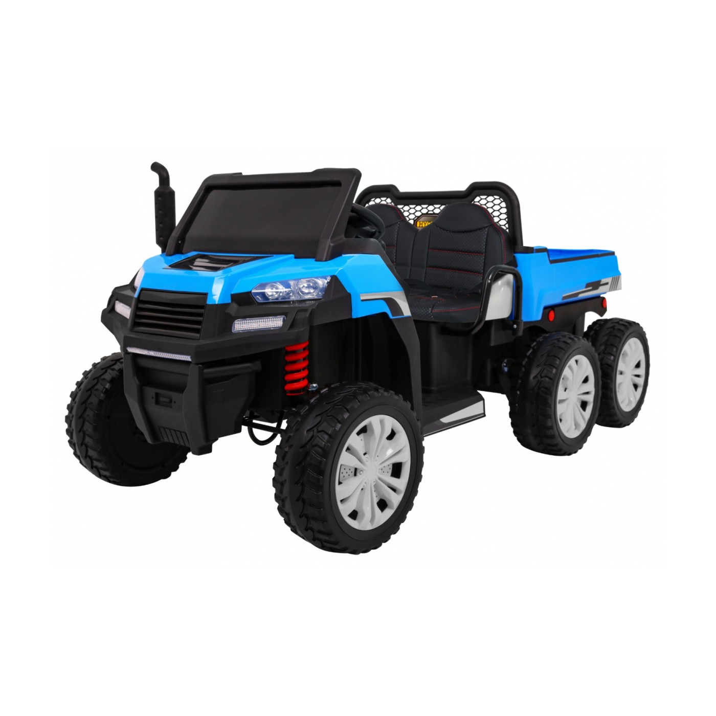 Autko Farmer Truck pro 2 děti modrá + 4x4 pohon + dálkové ovládání + Kiper + Audio LED
