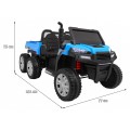 Autko Farmer Truck pro 2 děti modrá + 4x4 pohon + dálkové ovládání + Kiper + Audio LED