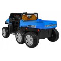 Autko Farmer Truck pro 2 děti modrá + 4x4 pohon + dálkové ovládání + Kiper + Audio LED