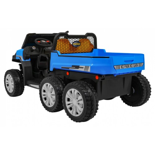 Autko Farmer Truck pro 2 děti modrá + 4x4 pohon + dálkové ovládání + Kiper + Audio LED