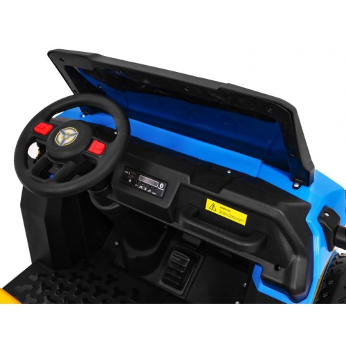 Autko Farmer Truck pro 2 děti modrá + 4x4 pohon + dálkové ovládání + Kiper + Audio LED
