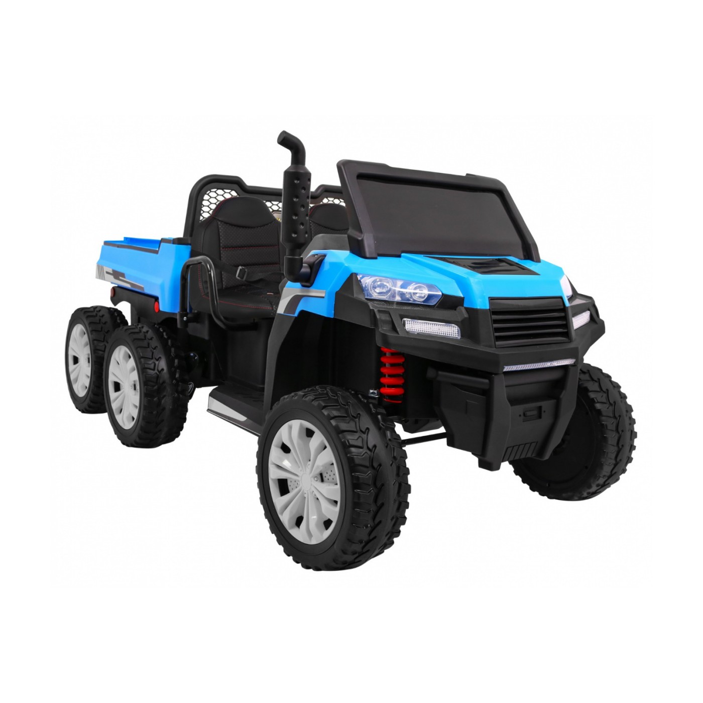Autko Farmer Truck pro 2 děti modrá + 4x4 pohon + dálkové ovládání + Kiper + Audio LED