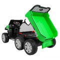 Autko Farmer Truck pro 2 děti zelená + 4x4 pohon + dálkové ovládání + Kiper + Audio LED
