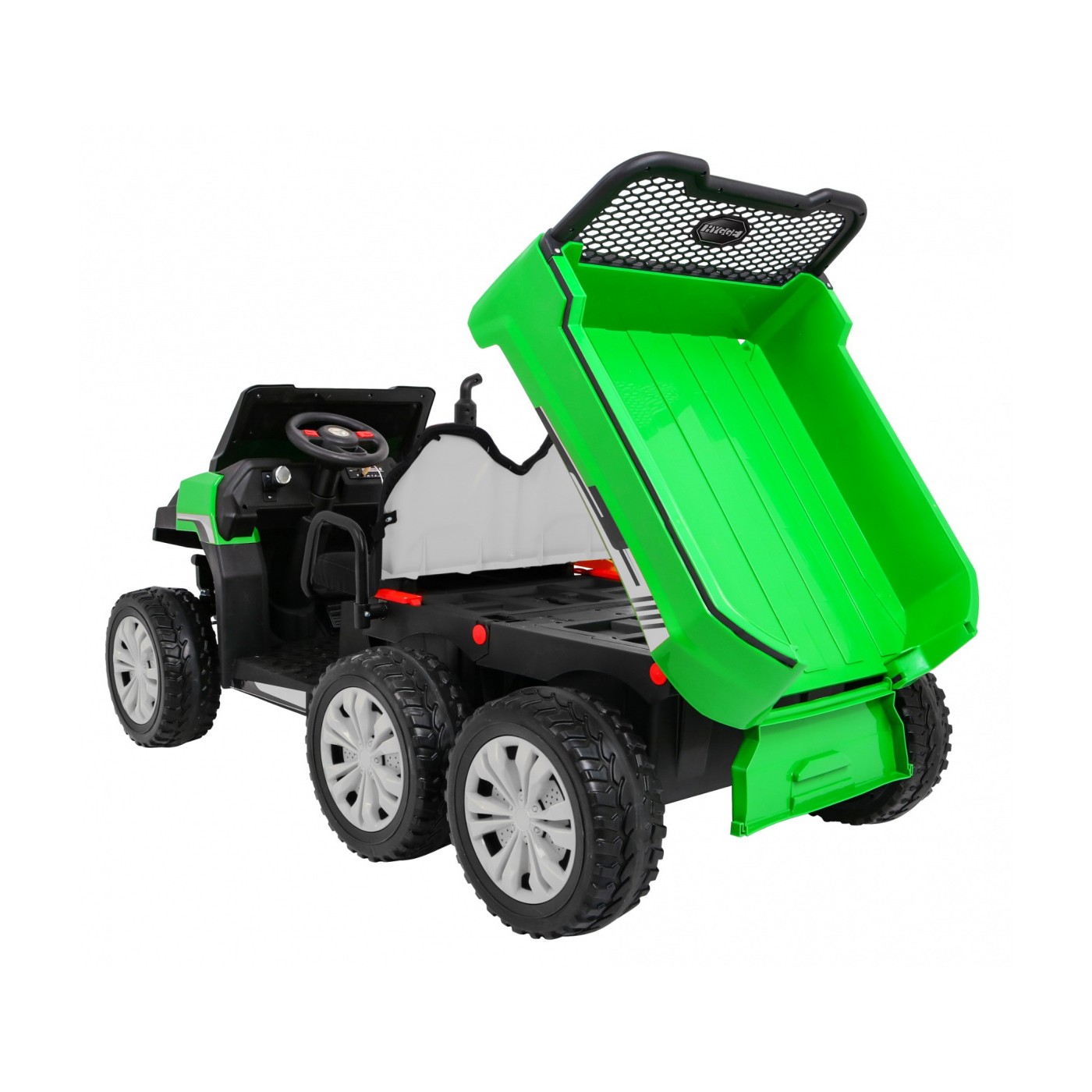 Autko Farmer Truck pro 2 děti zelená + 4x4 pohon + dálkové ovládání + Kiper + Audio LED