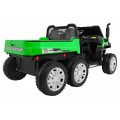 Autko Farmer Truck pro 2 děti zelená + 4x4 pohon + dálkové ovládání + Kiper + Audio LED