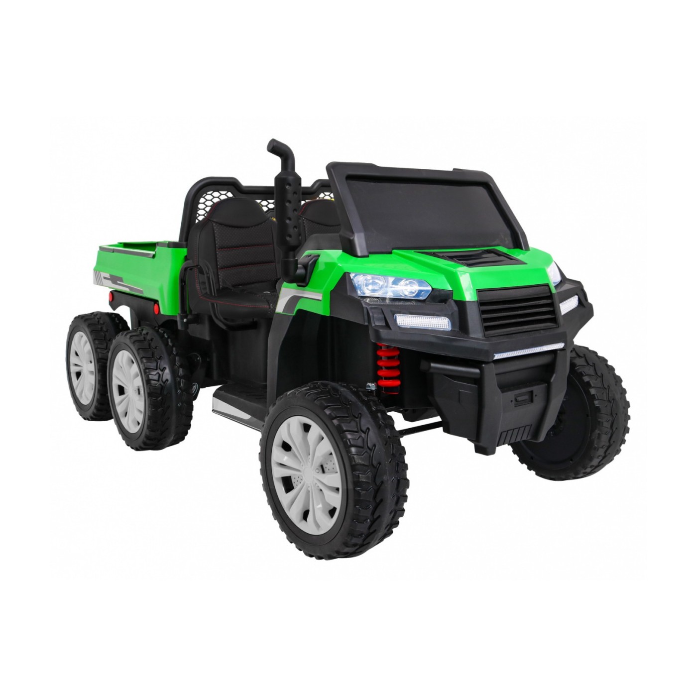 Autko Farmer Truck pro 2 děti zelená + 4x4 pohon + dálkové ovládání + Kiper + Audio LED