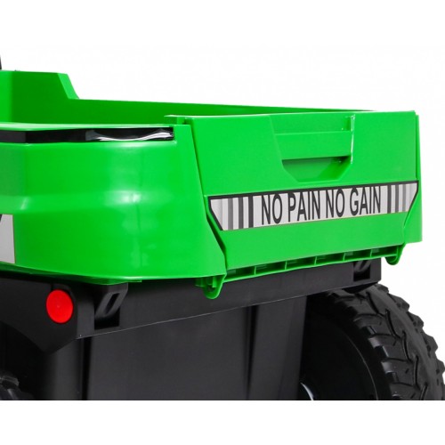 Autko Farmer Truck pro 2 děti zelená + 4x4 pohon + dálkové ovládání + Kiper + Audio LED