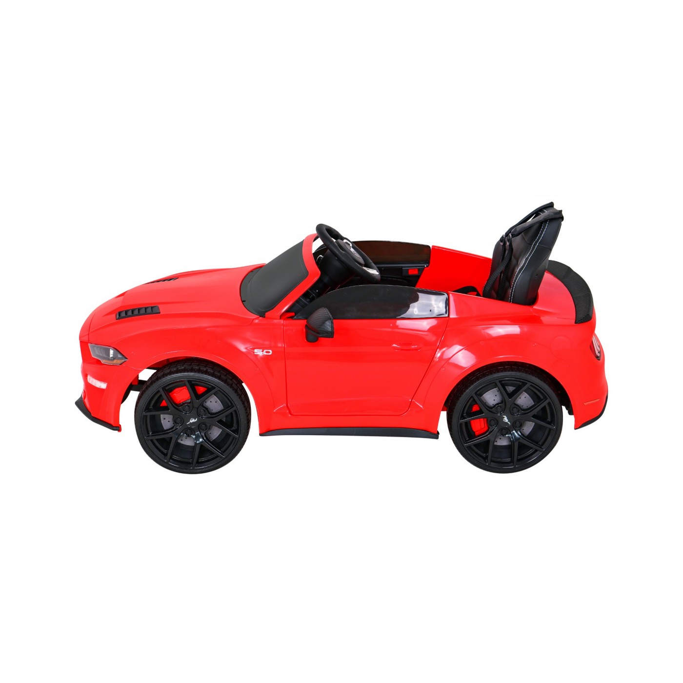 Ford Mustang GT dětská baterie auto červené nastavení sedadla audio LED EVA pomalý start
