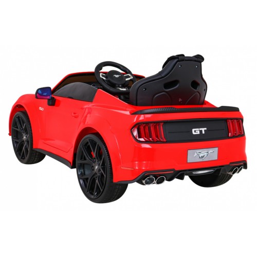 Ford Mustang GT dětská baterie auto červené nastavení sedadla audio LED EVA pomalý start