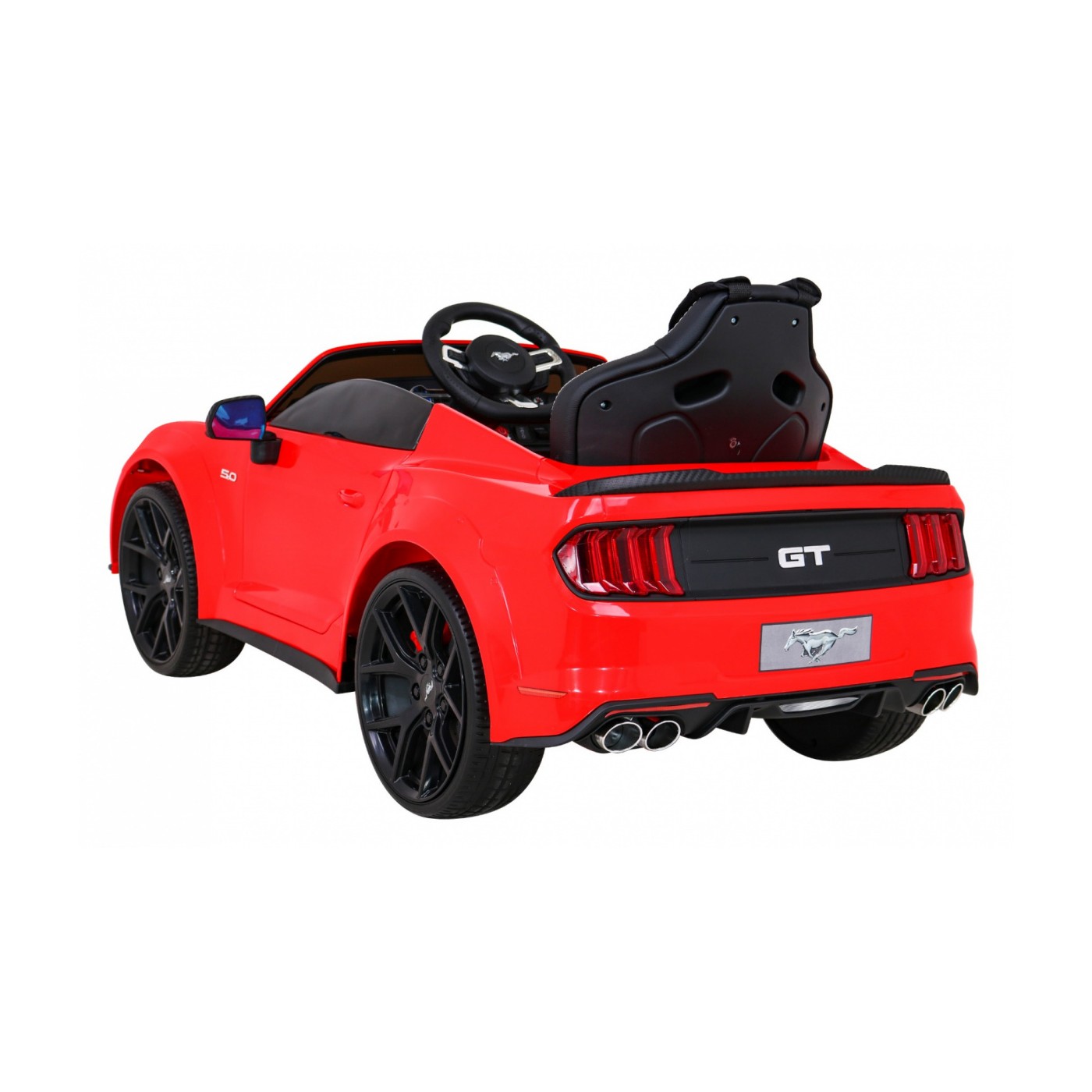 Ford Mustang GT dětská baterie auto červené nastavení sedadla audio LED EVA pomalý start