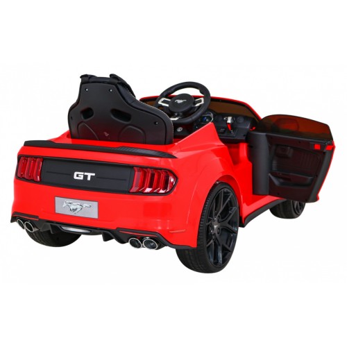 Ford Mustang GT dětská baterie auto červené nastavení sedadla audio LED EVA pomalý start