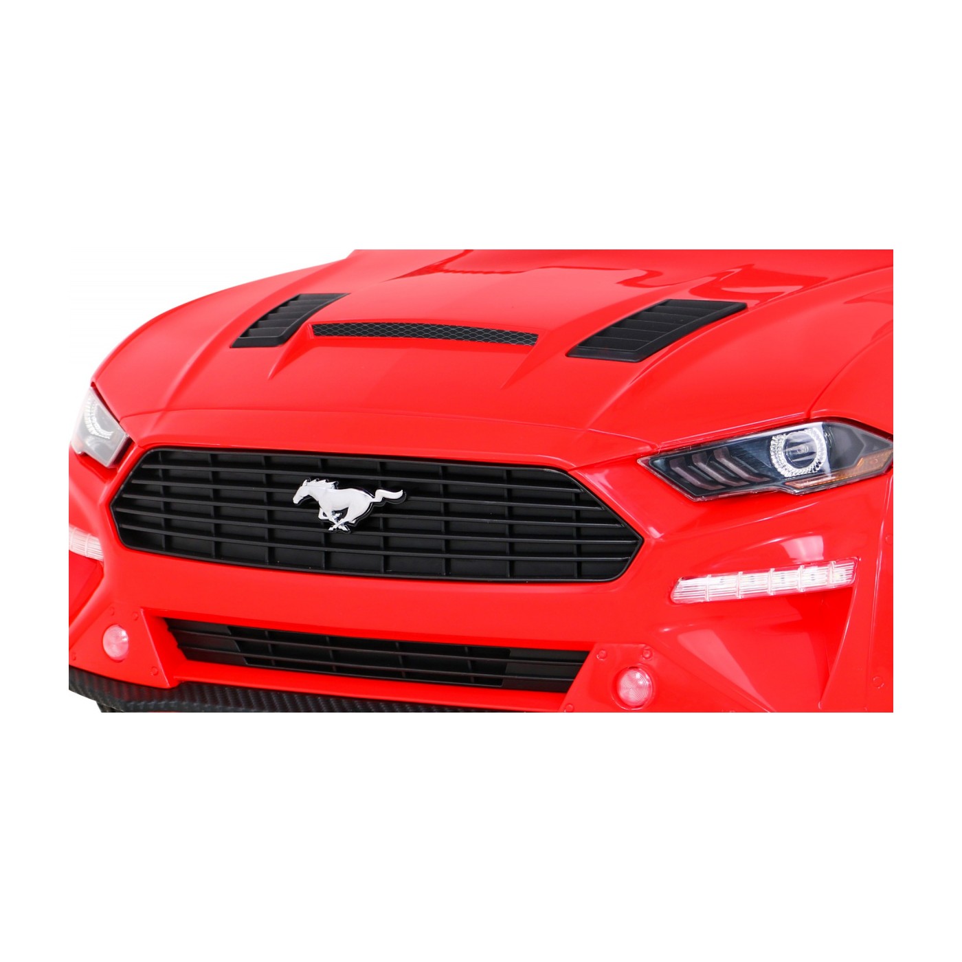 Ford Mustang GT dětská baterie auto červené nastavení sedadla audio LED EVA pomalý start