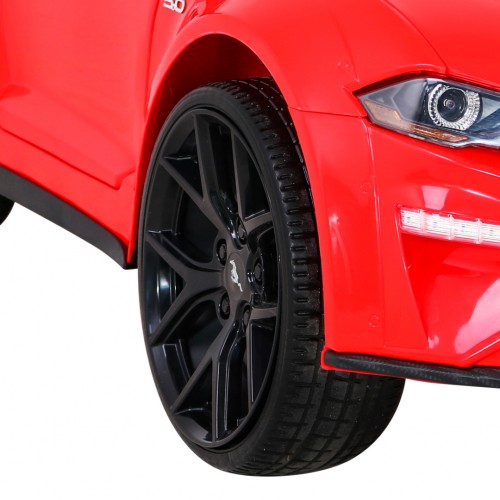 Ford Mustang GT dětská baterie auto červené nastavení sedadla audio LED EVA pomalý start