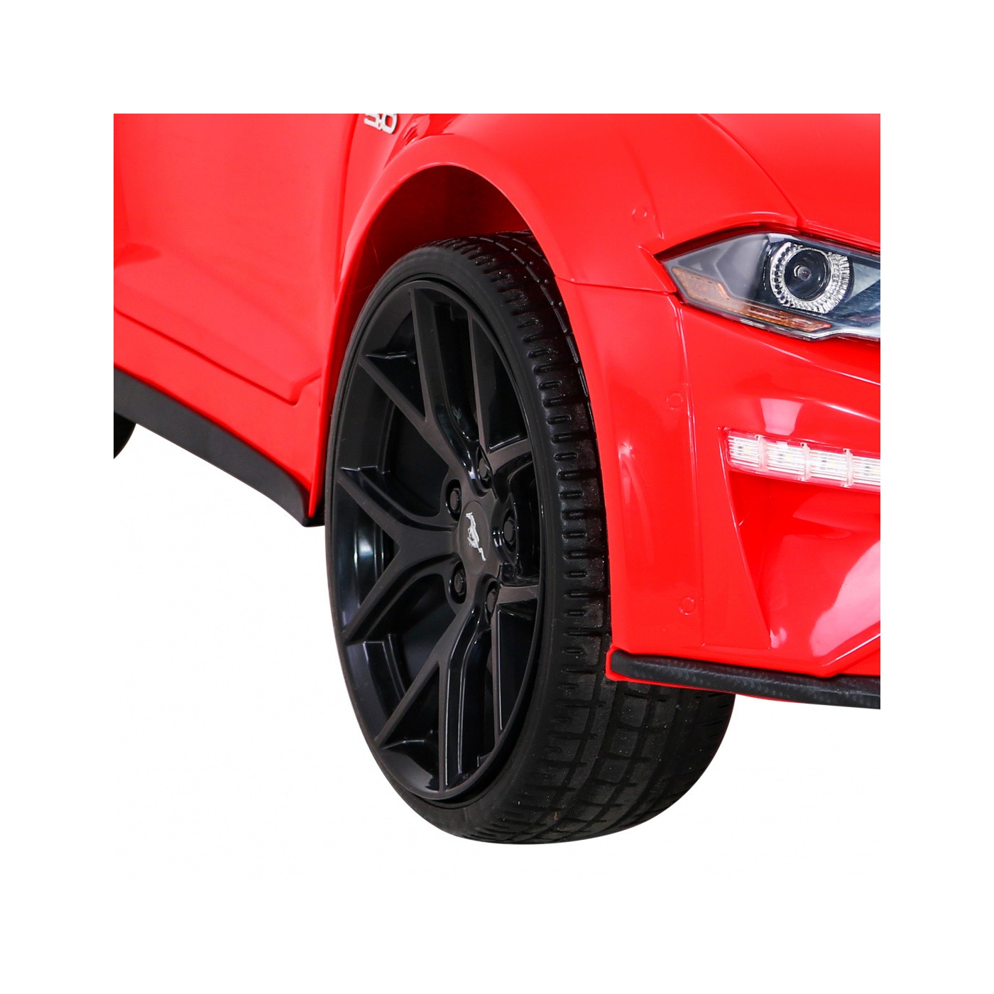Ford Mustang GT dětská baterie auto červené nastavení sedadla audio LED EVA pomalý start
