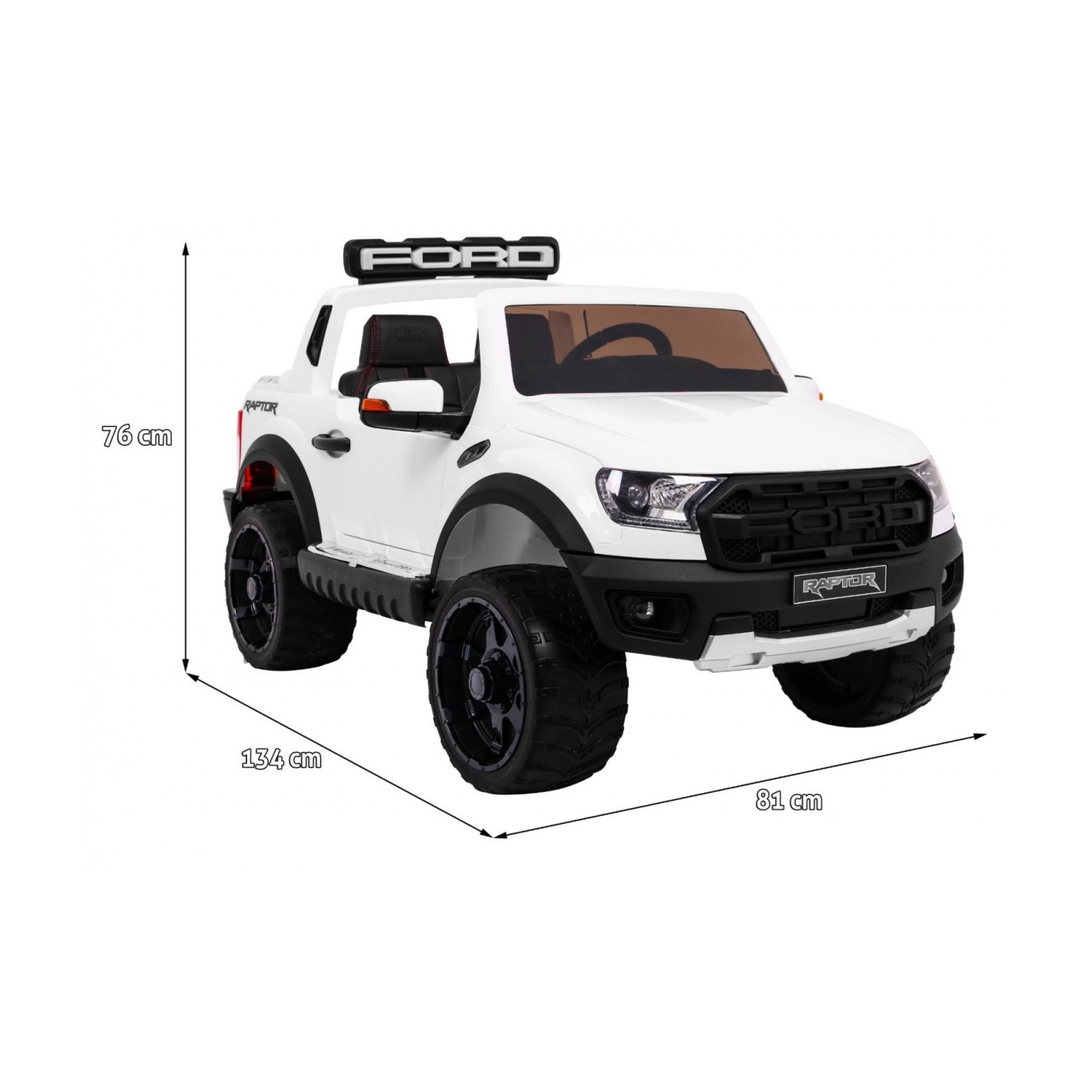 Vozidlo Ford Ranger Raptor bílé