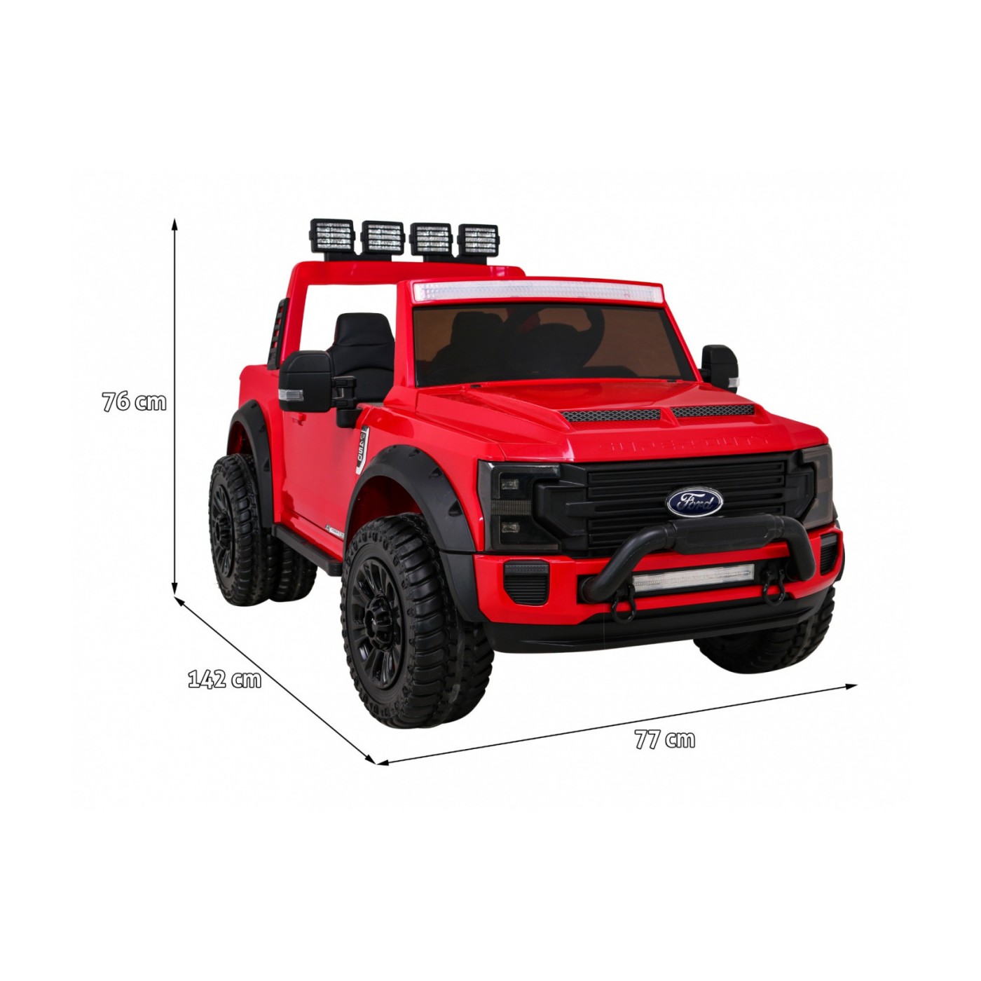 Vozidlo Ford Super Duty červené