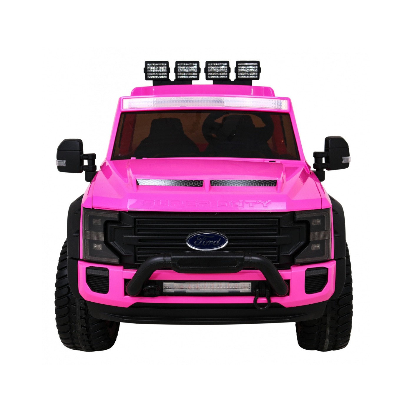 Růžové vozidlo Ford Super Duty