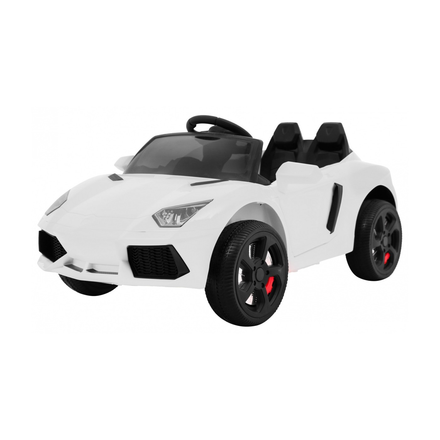 Autko Future na dětskou baterii bílá + dálkové ovládání + pomalý start + EVA + MP3 USB + LED