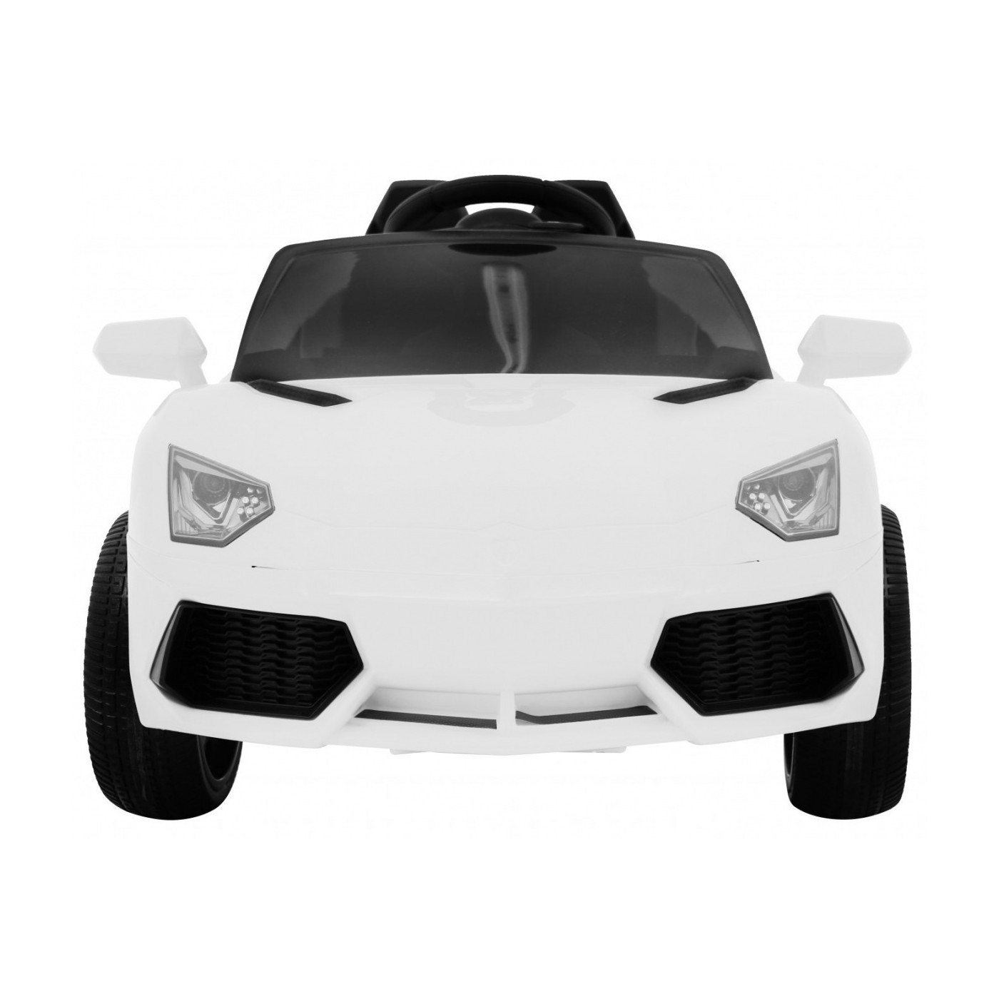 Autko Future na dětskou baterii bílá + dálkové ovládání + pomalý start + EVA + MP3 USB + LED