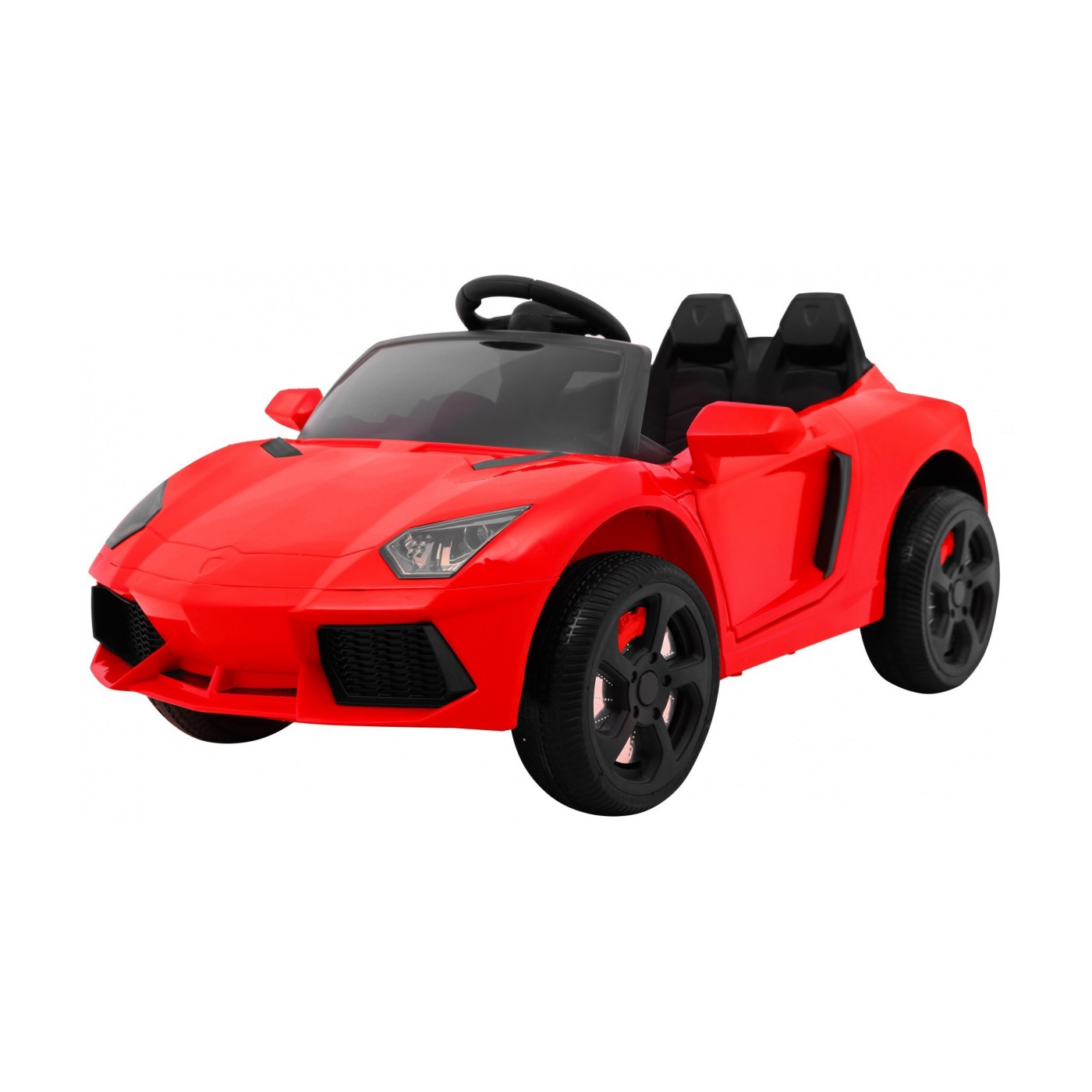 Autko Future dětská baterie červená + dálkové ovládání + pomalý start + EVA + MP3 USB + LED