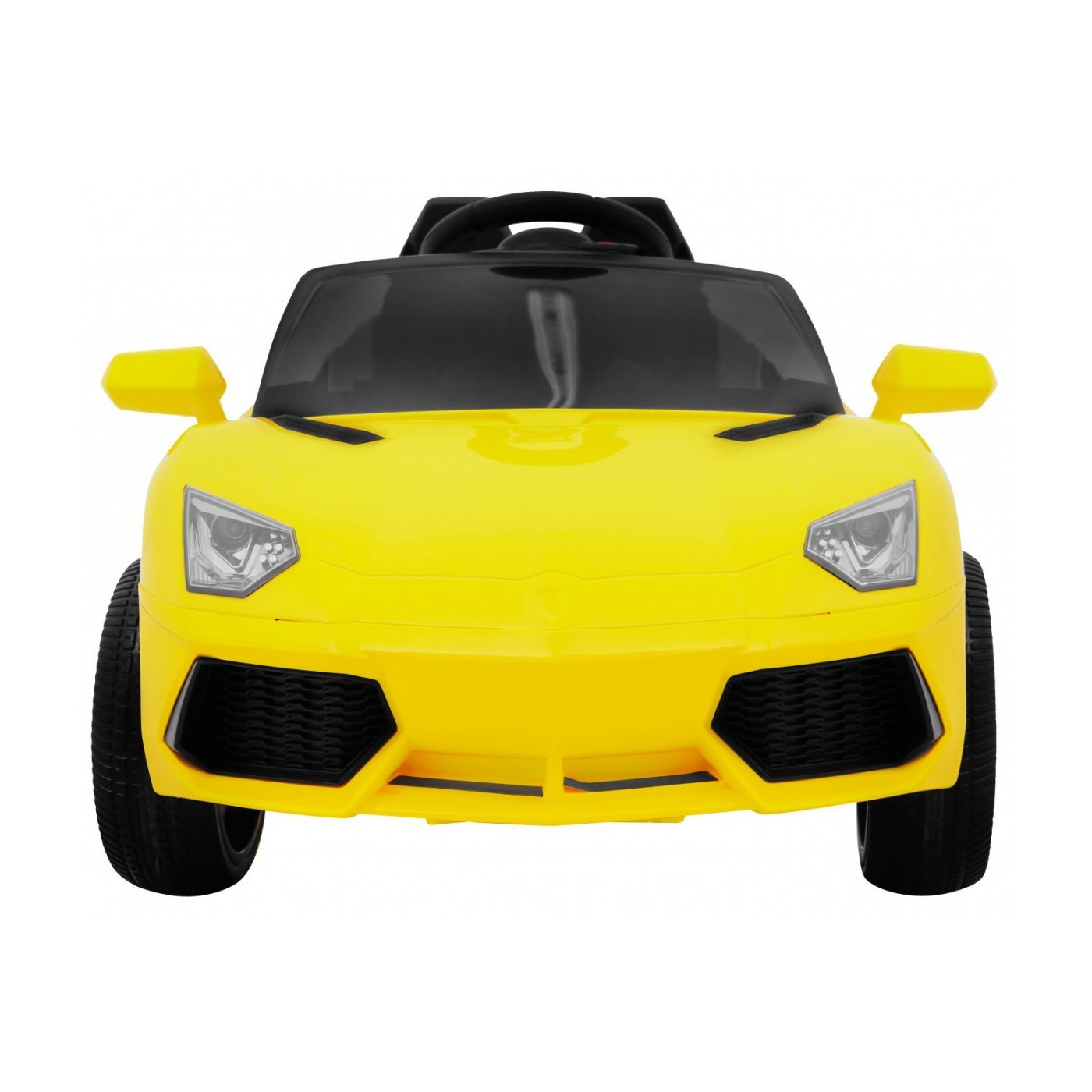 Autko Future pro dětskou baterii žlutý + dálkové ovládání + pomalý start + EVA + MP3 USB + LED