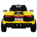 Autko Future pro dětskou baterii žlutý + dálkové ovládání + pomalý start + EVA + MP3 USB + LED