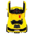 Autko Future pro dětskou baterii žlutý + dálkové ovládání + pomalý start + EVA + MP3 USB + LED
