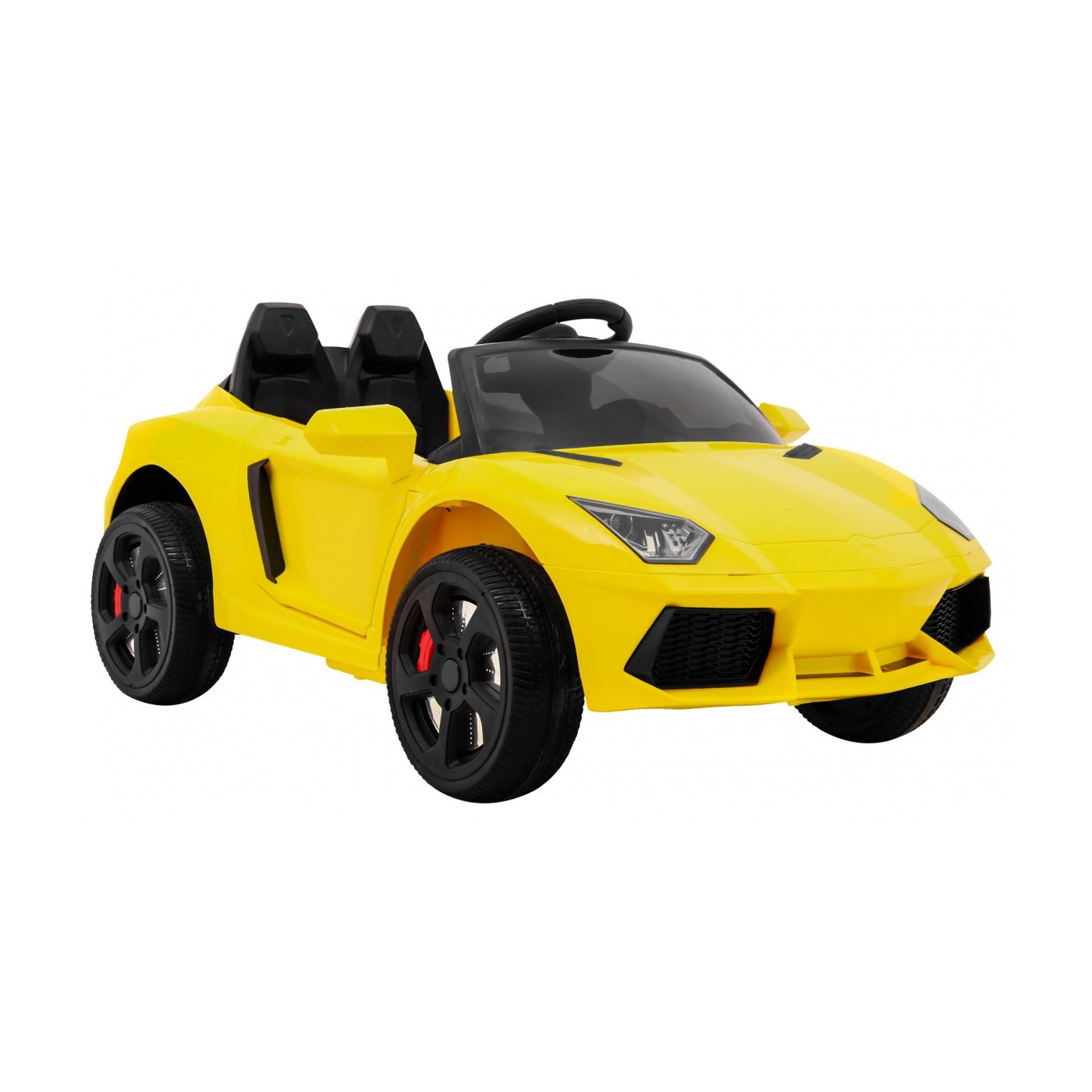 Autko Future pro dětskou baterii žlutý + dálkové ovládání + pomalý start + EVA + MP3 USB + LED