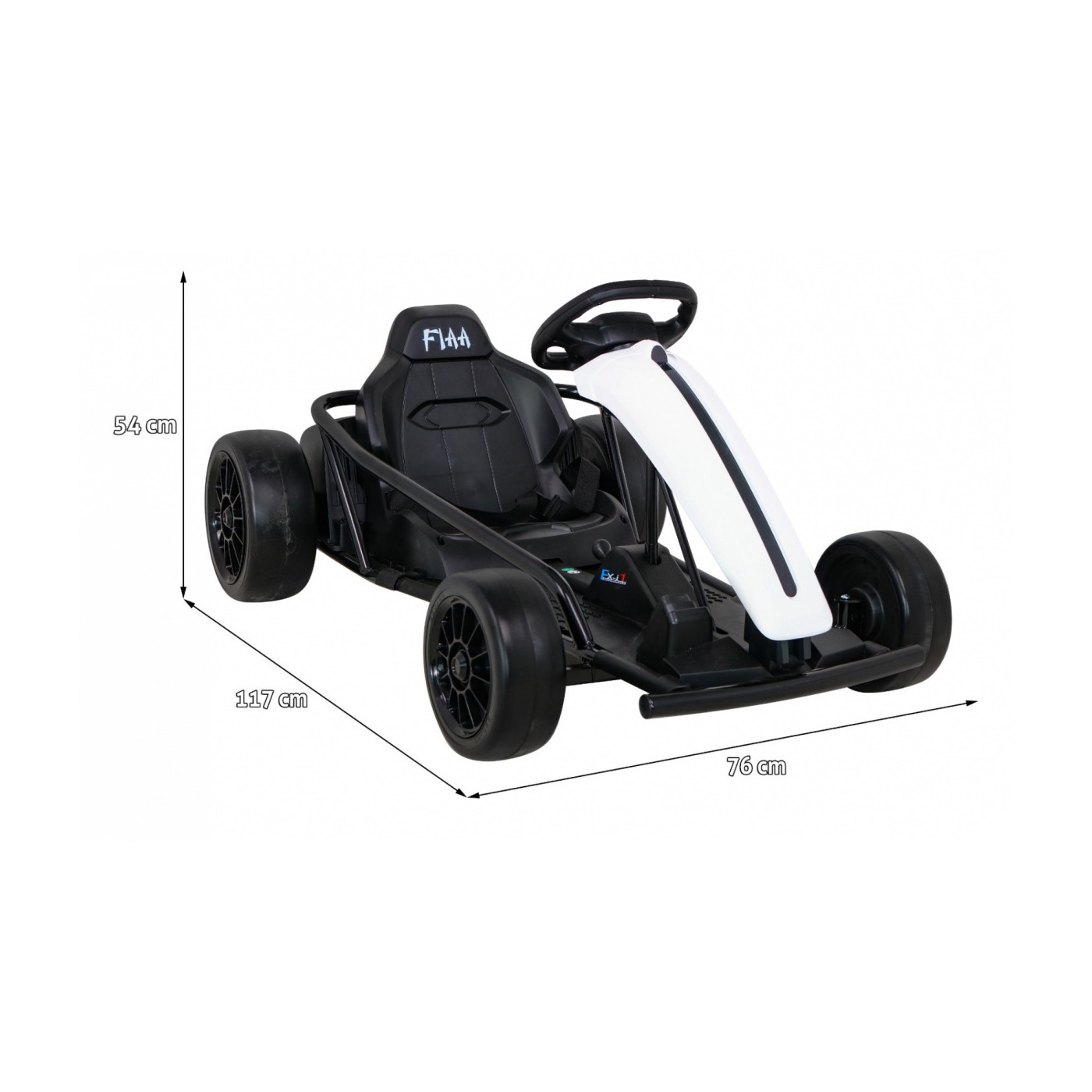 FX1 Drift Master Kids Baterie Go Kart Bílá Drift Funkce EVA KOLA
