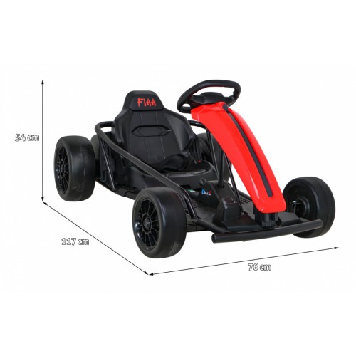 FX1 Drift Master Kids Baterie Go Kart červená Drift Funkce EVA KOLA