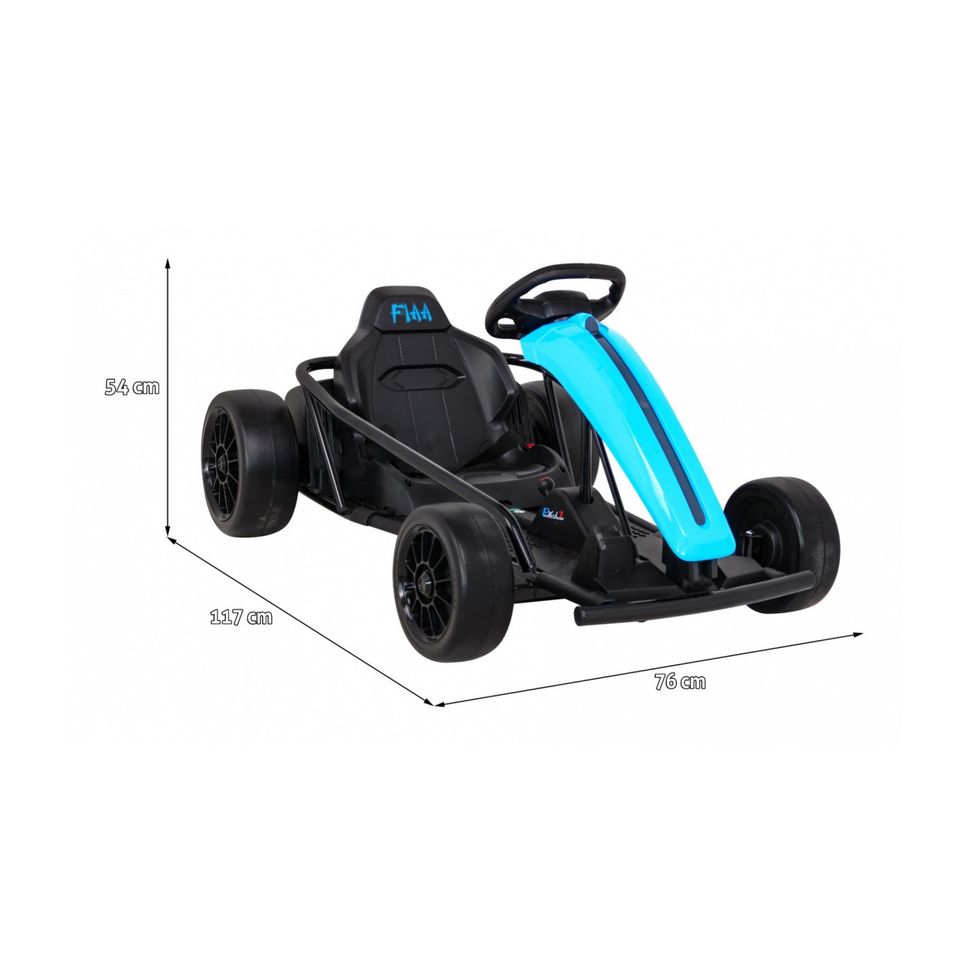 FX1 Drift Master Kids Baterie Go Kart Modrá Drift Funkce EVA KOLA