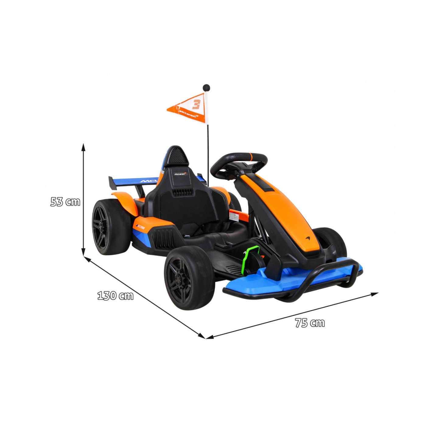 McLaren Děti Baterie Drift Motokáry Drift Funkce Sportovní Sedadlo LED Světlo Pomalý Start EVA